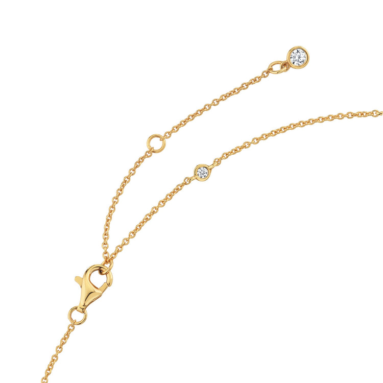 4mm 16" Station Necklace Finished in Gold