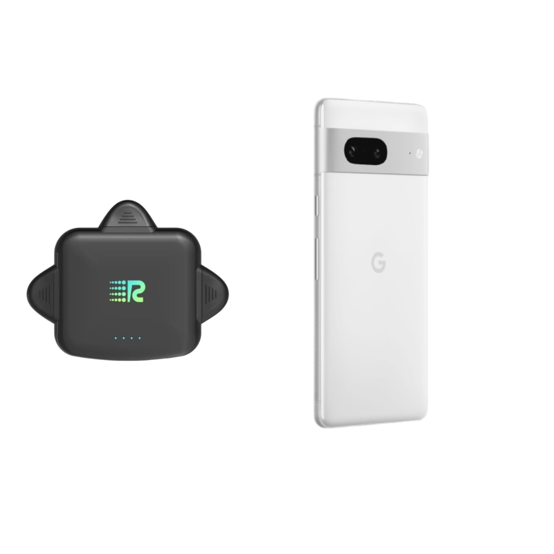 Pixel 7 128GB Snow & Rush Charge Universe Black Bundle