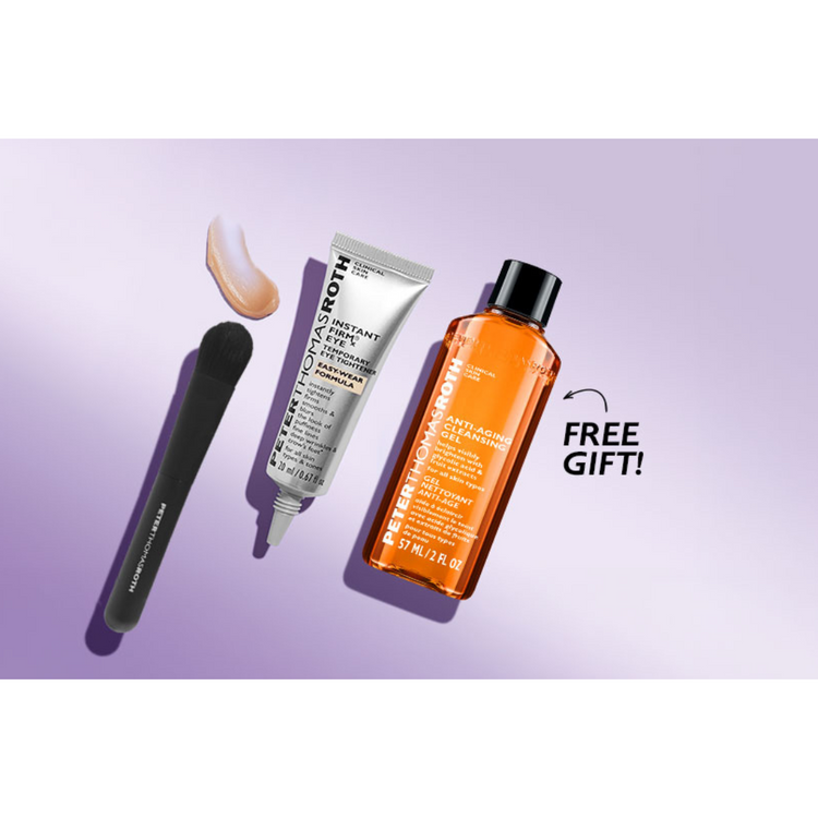Cler Roth skincare products on a purple background with 'Free Gift!' text.