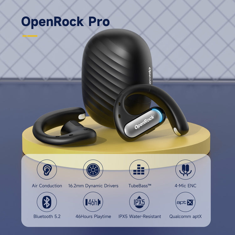 OpenRock Pro Open-Ear Air Conduction Sport Earbuds