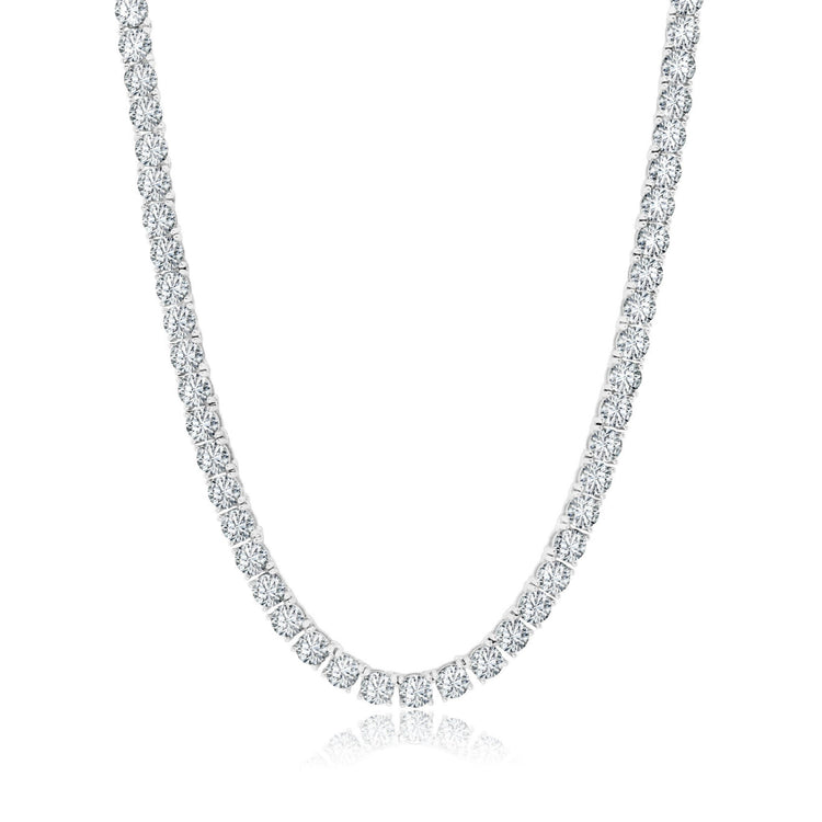 Diamond necklace on a white background