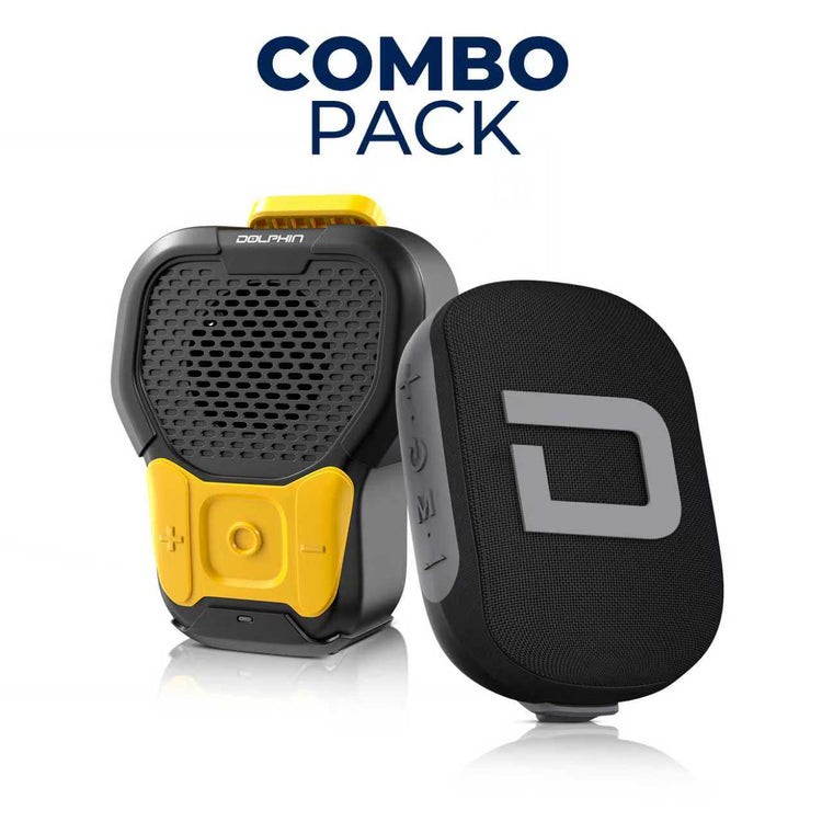 Two electronic devices, one black and yellow, the other black with a logo, on a white background with 'COMBO PACK' text above.