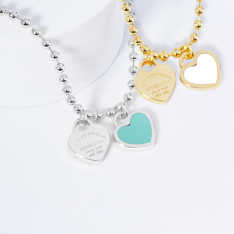 DOUBLE HEARTS ON BALL CHAIN - Buy 1 Get 1