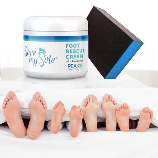 SAVE MY SOLE foot rescue cream 4 oz w/Exfoliating Smoothing Block