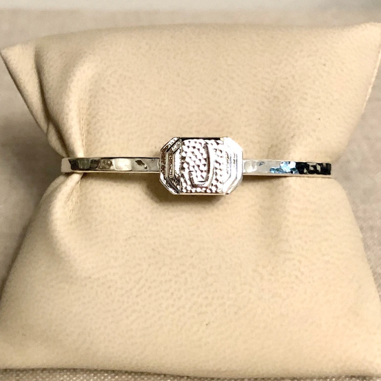 Art Deco Initial Cuff-Silver