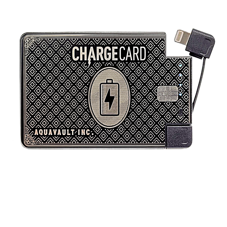 ChargeCard® Ultra-Thin Credit Card Size Phone Charger Black
