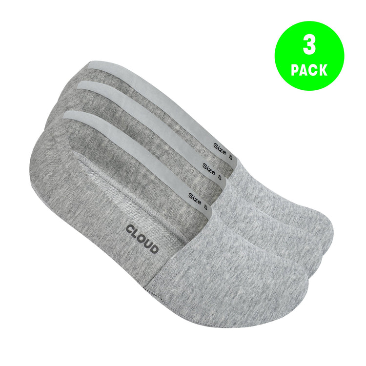 Premium Terry No Show Socks_Heather Gray 3Pack