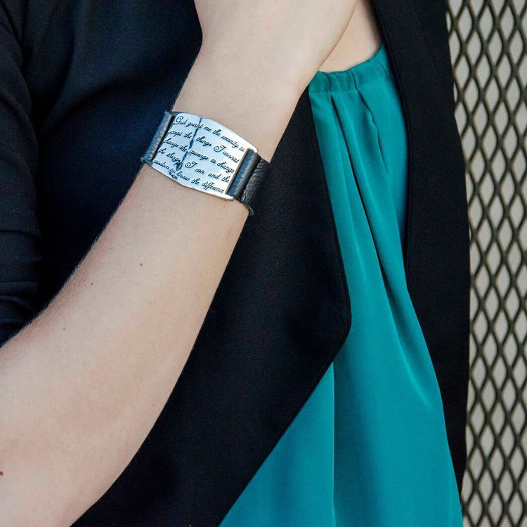 Serenity Prayer Cuff-Silver