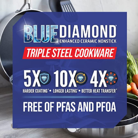Triple Steel Multifunction Wok/Chef's Pan with Lid, 11"