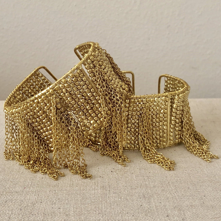 Fringe Cuff-Gold