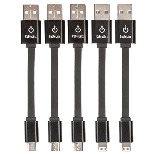 X5 Bundle - 5 Port USB Charger with 5 USB Charging Cables