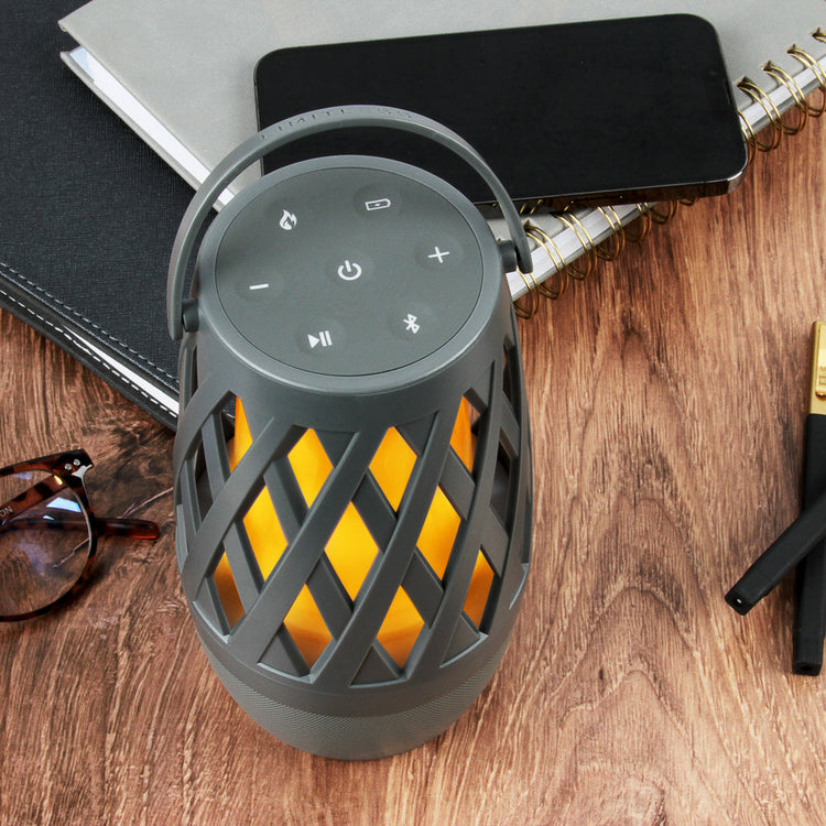 Portable Bluetooth 10-Watt Speaker With LED Flame Light