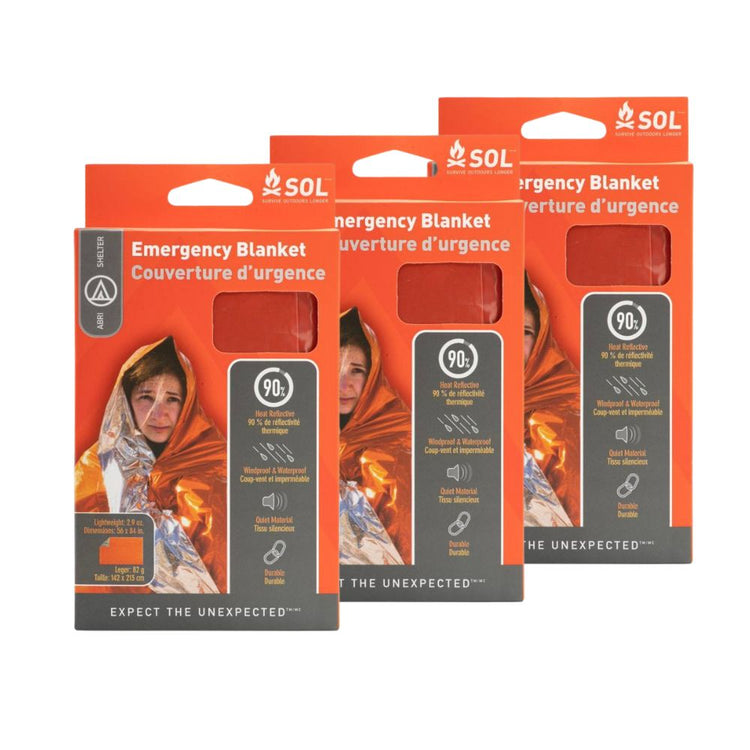 Emergency Blanket 3-Pack