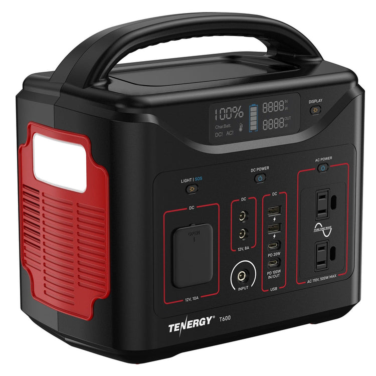 T600 Portable Power Station, 600Wh Backup Lithium Battery with AC, DC and USB outlets