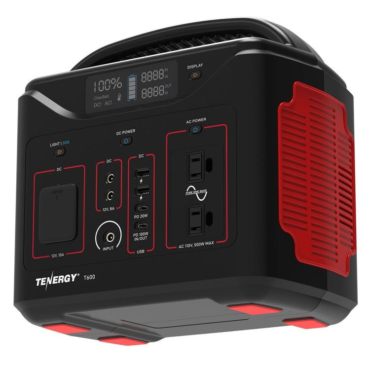 T600 Portable Power Station, 600Wh Backup Lithium Battery with AC, DC and USB outlets