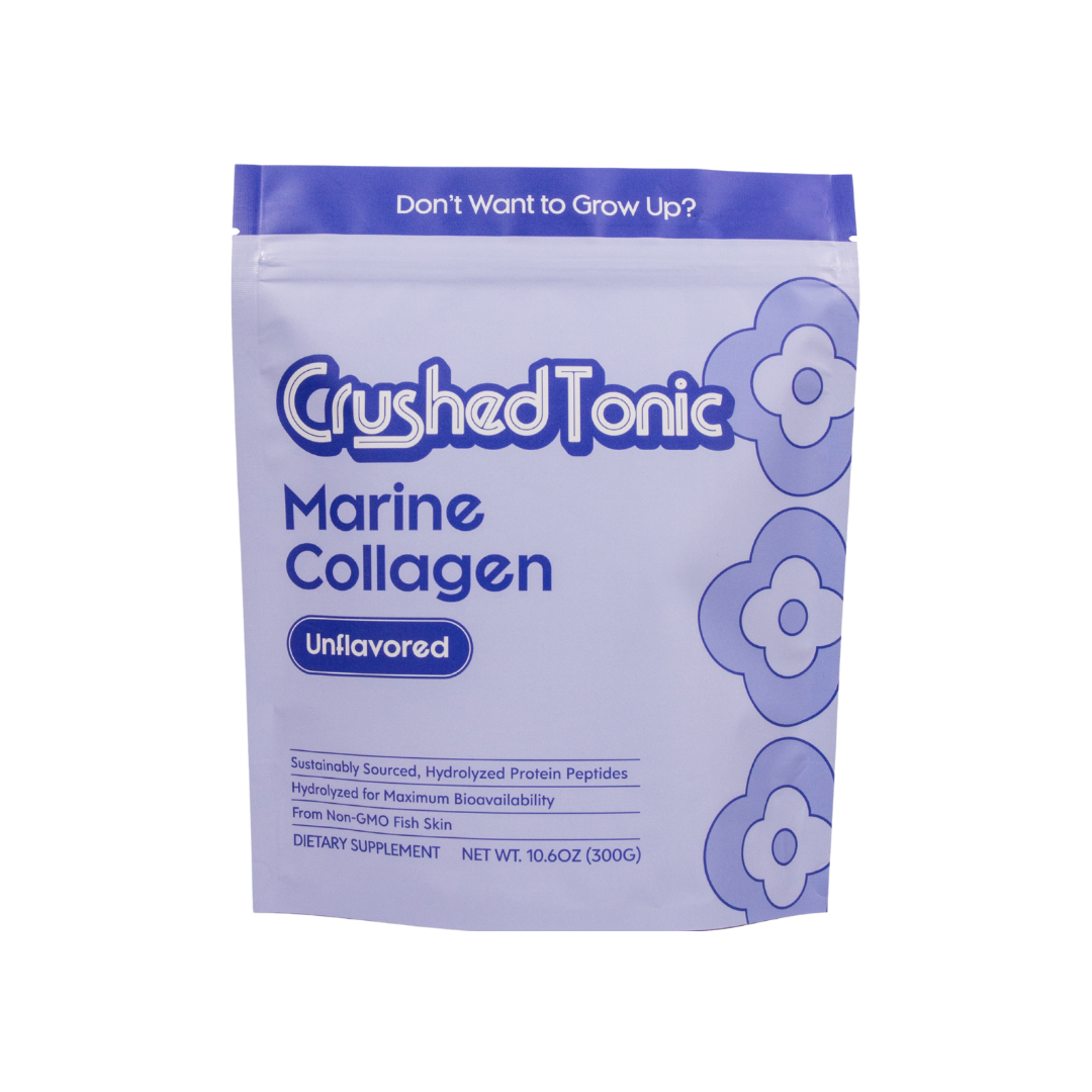 Package of Crushed Tonic Marine Collagen on a white background