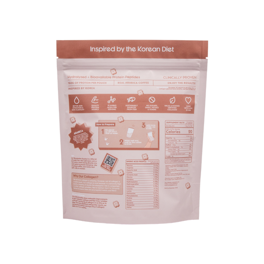 Package of Crushed Tonic Marine Collagen Coffee on a white background