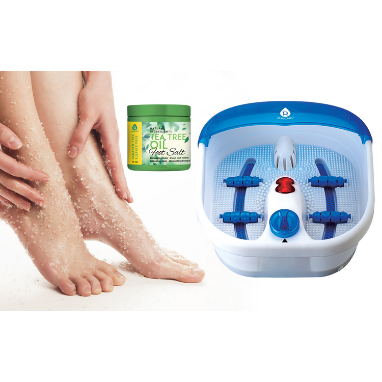 Foot Spa Massager with Tea Tree Oil Foot Salt Scrub (Heating Function)