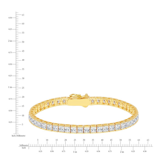 Gold bracelet with diamond accents on a white background