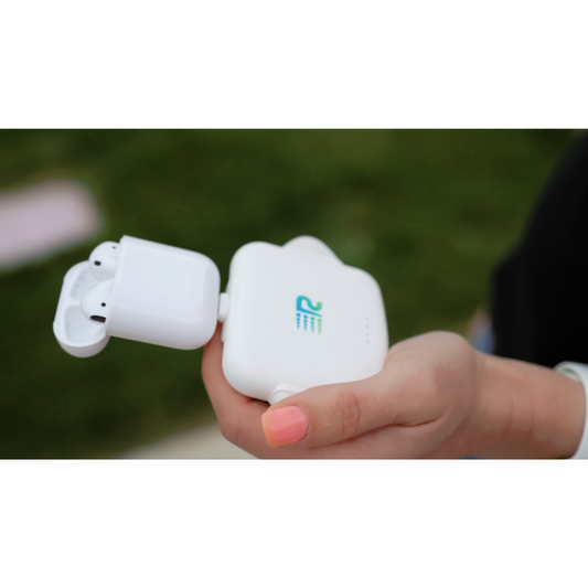 AirPods (2nd Generation) with Charge Case & Rush Charge Universe White Bundle