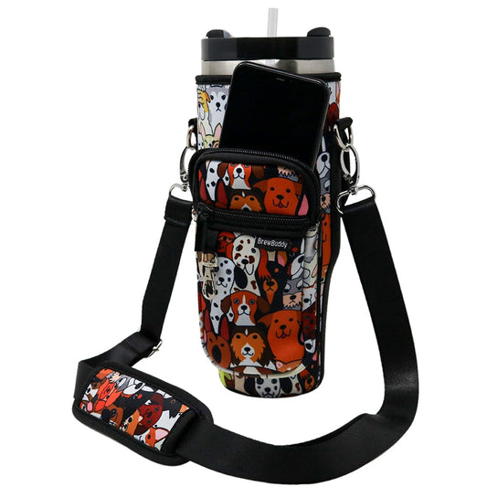 Tumbler Crossbody Holder Sling Bag | Dog Lover