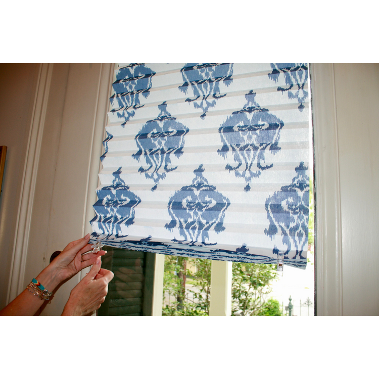 Peel and Stick Fabric Window Shades - 2 pack - PINEAPPLES