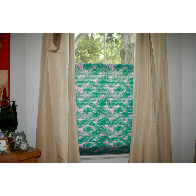 Peel and Stick Fabric Window Shades - 2 pack - PINEAPPLES