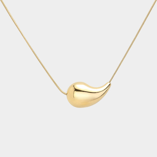 Smooth Teardrop Pendant - Gold