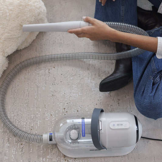 Medical device with hose on a green background