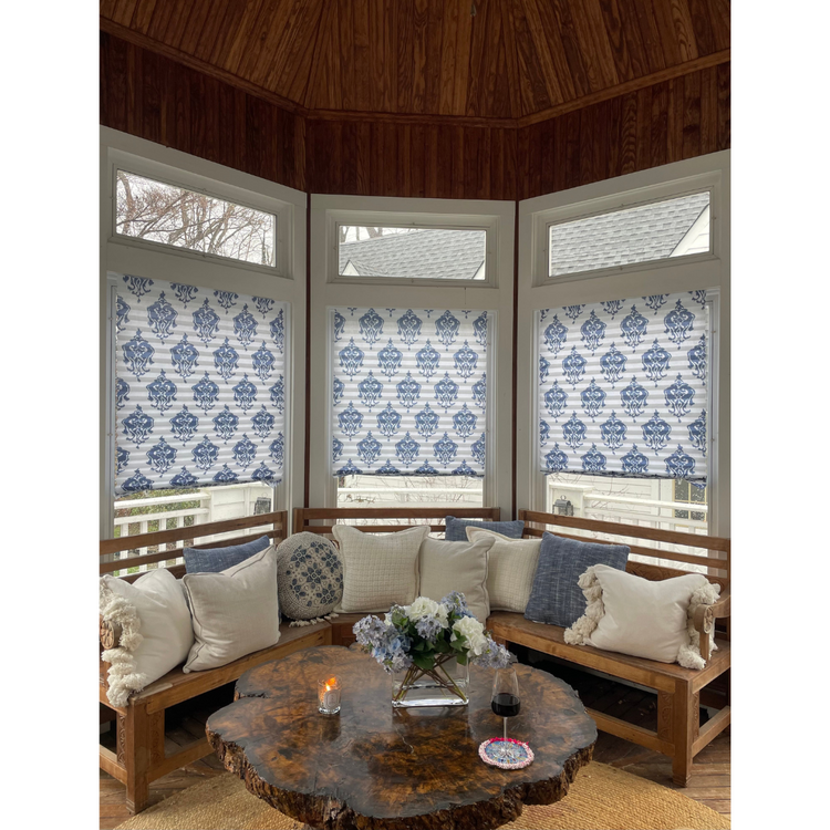 Peel and Stick Fabric Window Shades - 2 pack - PINEAPPLES