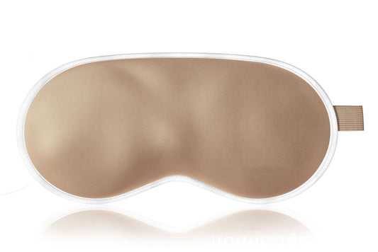 Skin Rejuvenating Anti-Aging Copper Pillowcase & Eye Mask Set - Pillow - white; Eye Mask - Gold