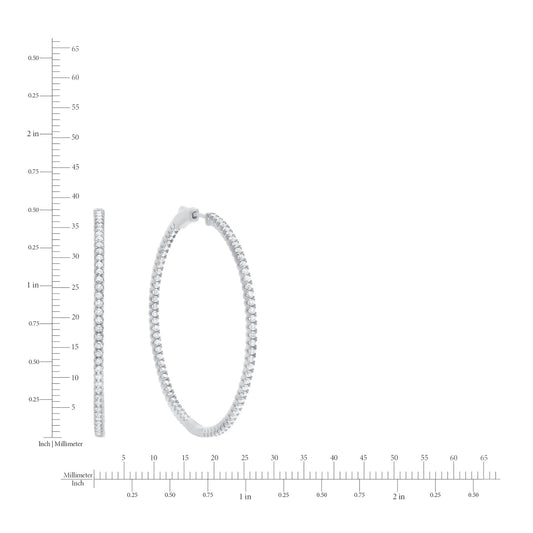 Silver hoop earrings on a white background