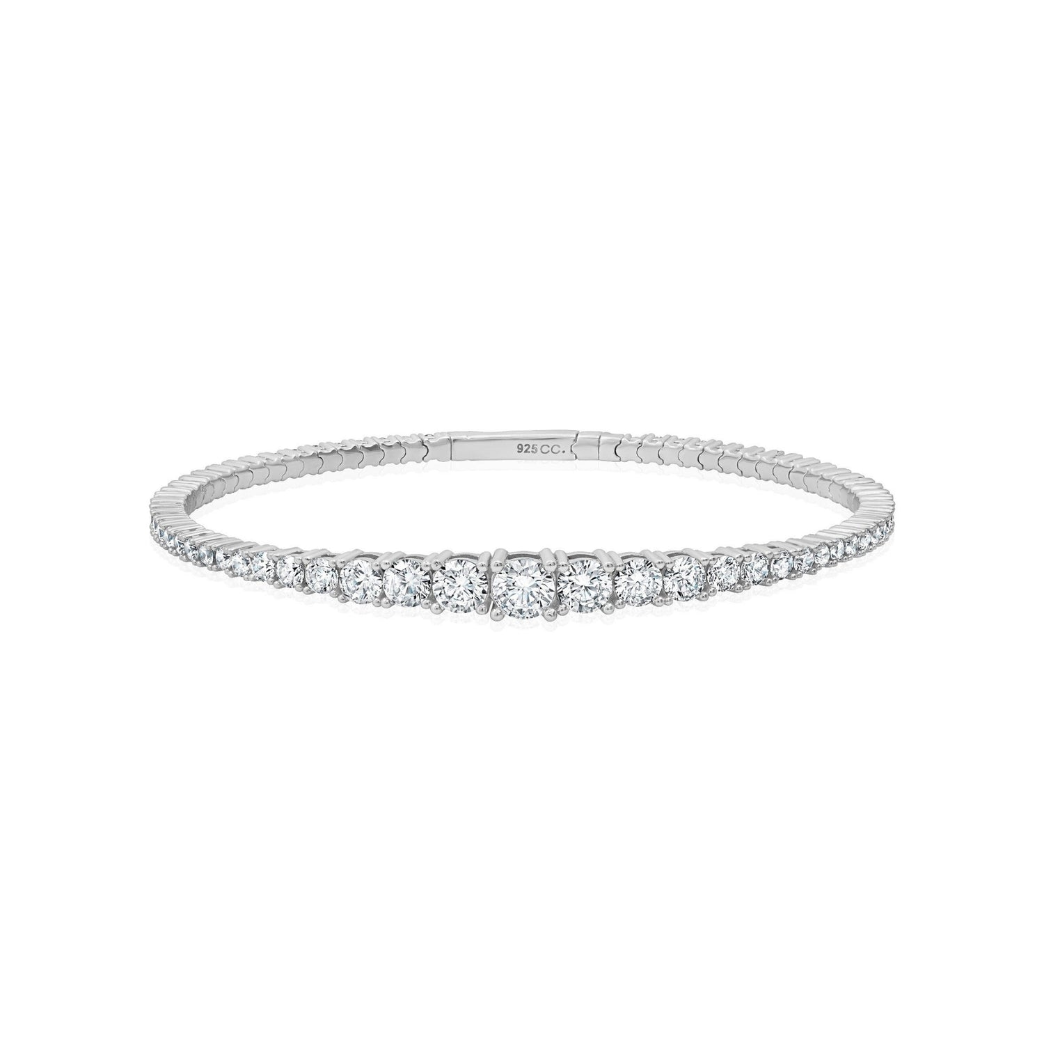 Diamond bracelet on a white background