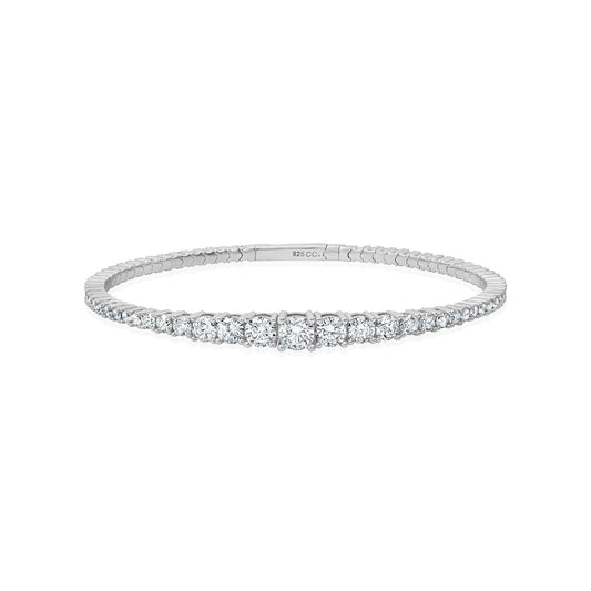 Diamond bracelet on a white background