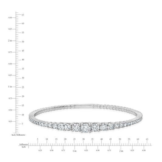 Diamond bracelet on a white background