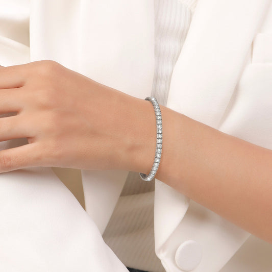 Diamond bracelet on a white background