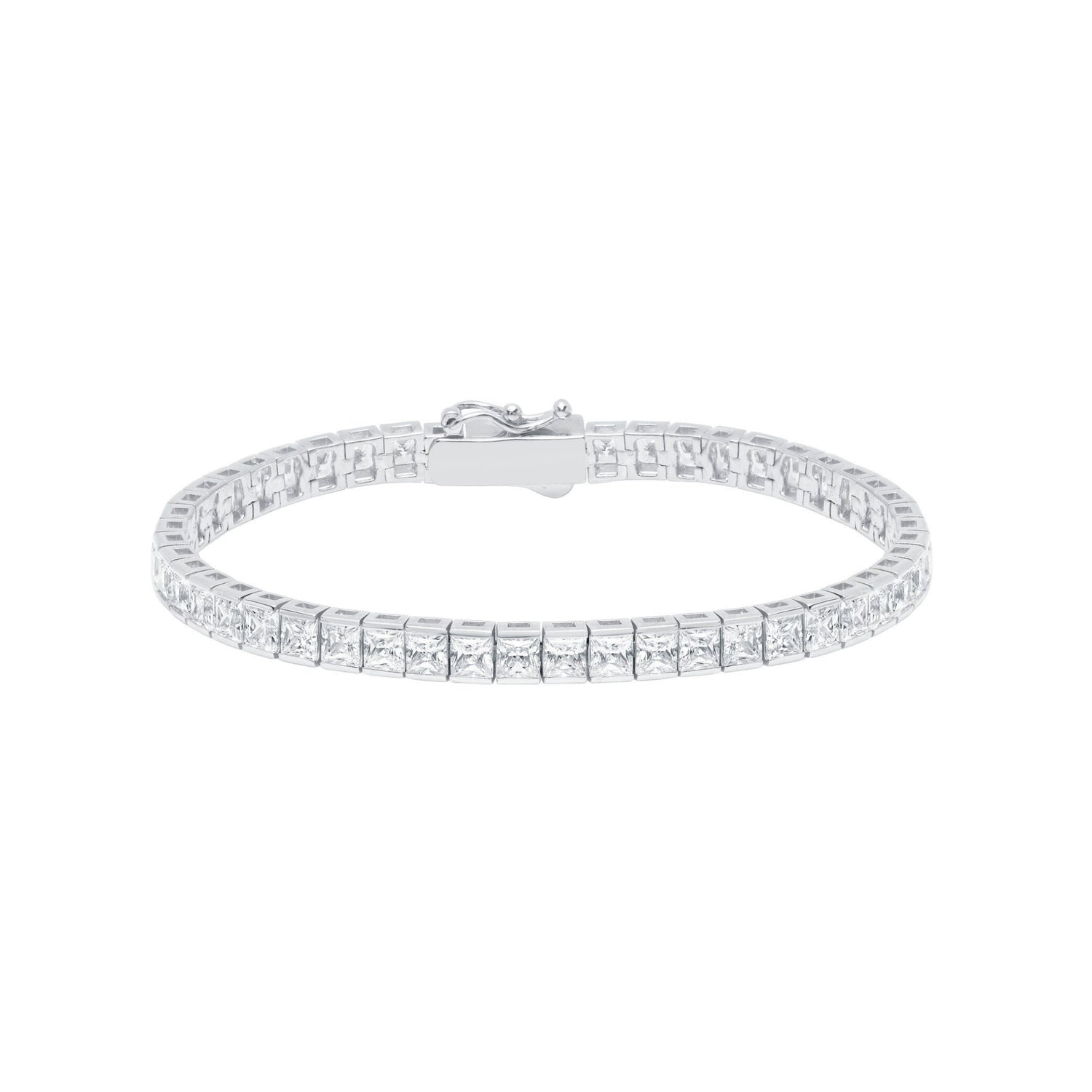 Diamond bracelet on a white background