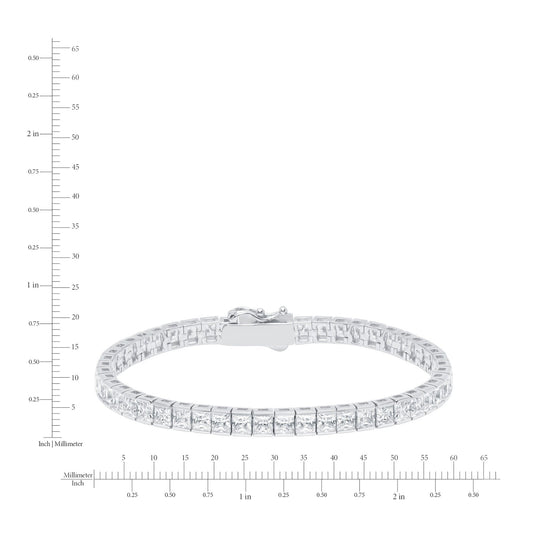 Diamond bracelet on a white background