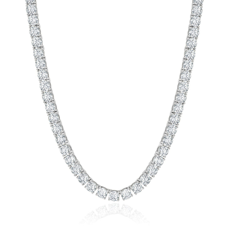 Diamond necklace on a white background