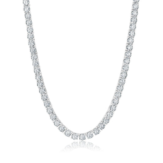 Diamond necklace on a white background