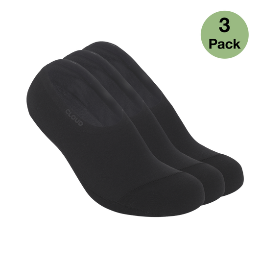 CLOUD ANKLE NO SHOW SOCKS - Black - 3Pack