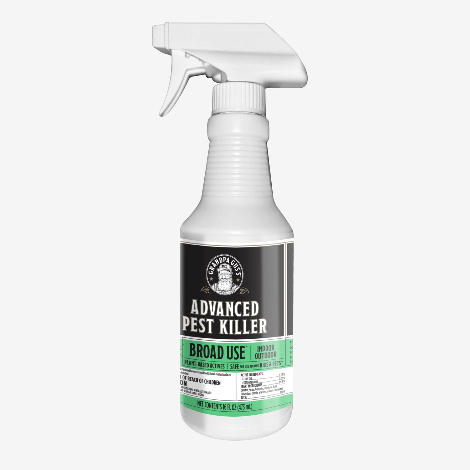 Spray bottle labeled 'Advanced Pest Killer' on a white background