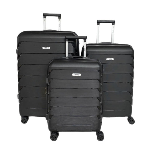 Ashley Polycarbonate Hard shell Expandable Lightweight 360 Dual Spinning Wheels Combo Lock 28", 24", 20" 3 Piece Luggage Set