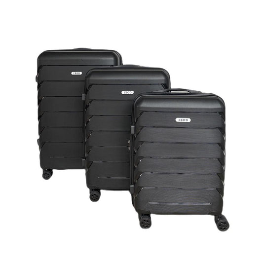 Ashley Polycarbonate Hard shell Expandable Lightweight 360 Dual Spinning Wheels Combo Lock 28", 24", 20" 3 Piece Luggage Set