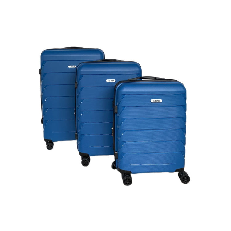 Ashley Polycarbonate Hard shell Expandable Lightweight 360 Dual Spinning Wheels Combo Lock 28", 24", 20" 3 Piece Luggage Set