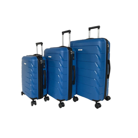 Ashley Polycarbonate Hard shell Expandable Lightweight 360 Dual Spinning Wheels Combo Lock 28", 24", 20" 3 Piece Luggage Set