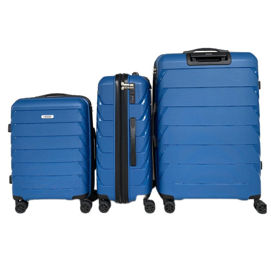 Ashley Polycarbonate Hard shell Expandable Lightweight 360 Dual Spinning Wheels Combo Lock 28", 24", 20" 3 Piece Luggage Set