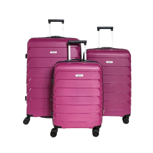 Ashley Polycarbonate Hard shell Expandable Lightweight 360 Dual Spinning Wheels Combo Lock 28", 24", 20" 3 Piece Luggage Set