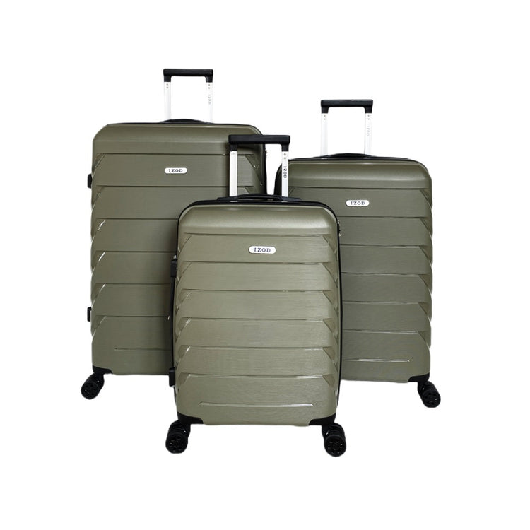 Ashley Polycarbonate Hard shell Expandable Lightweight 360 Dual Spinning Wheels Combo Lock 28", 24", 20" 3 Piece Luggage Set