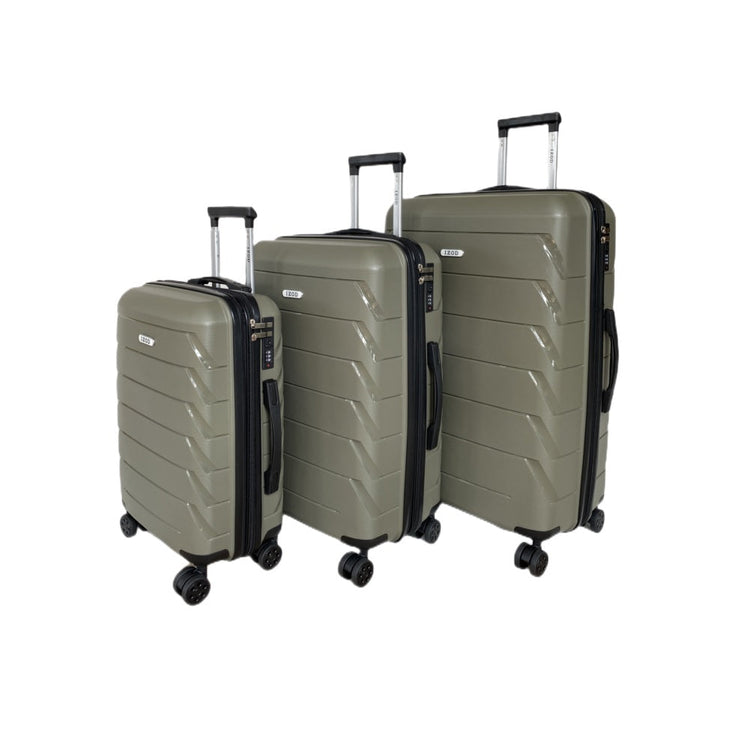 Ashley Polycarbonate Hard shell Expandable Lightweight 360 Dual Spinning Wheels Combo Lock 28", 24", 20" 3 Piece Luggage Set